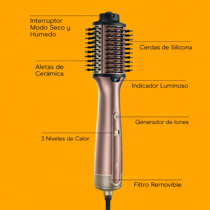 Cepillo de Aire 2 en 1 Rose Gold Conair InfinitiPRO BC95ES