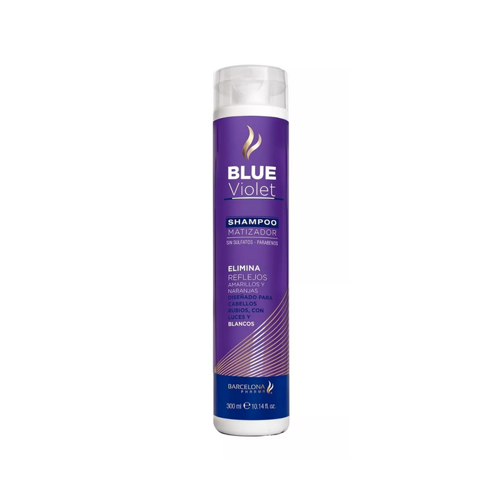 Shampoo Matizador Blue Violet  Barcelona Pharma 1 Pieza de 300 ml
