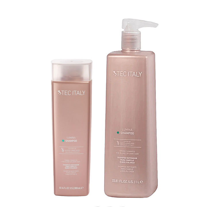 Shampoo Lumina para Cabello Cano, Rubio o Decolorado Tec Italy