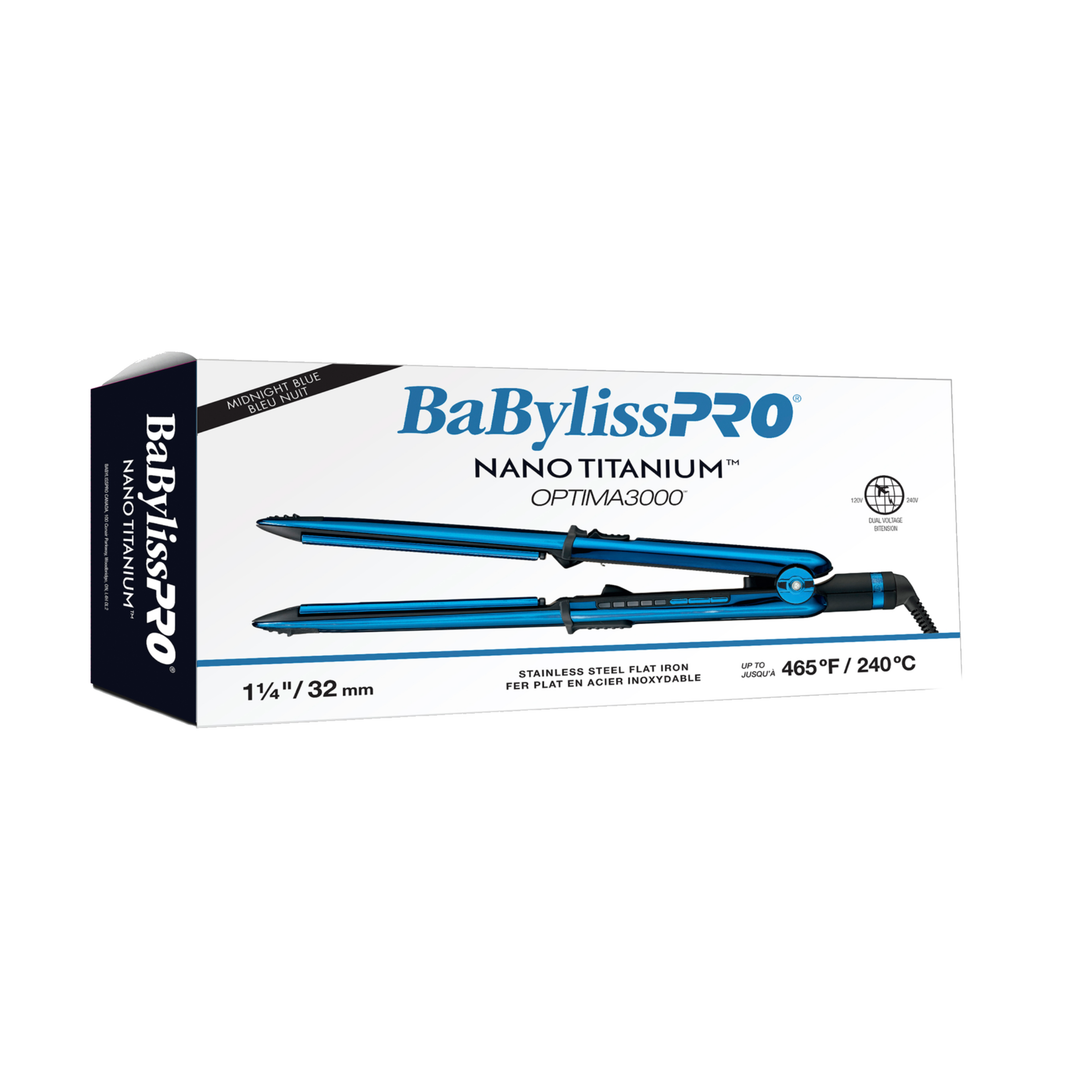 Plancha Optima 3300 de 3.17 cm ( 1 ¼") Azul Eléctrico BaBylissPRO BABSSMB3000TC