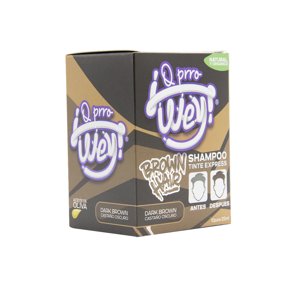 Shampoo Tinte Express Castaño Obscuro Q Prro Wey