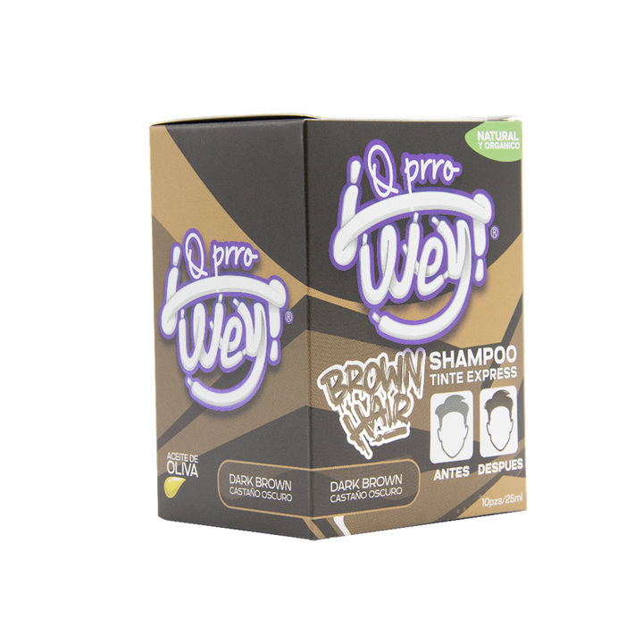 Shampoo Tinte Express Castaño Obscuro Q Prro Wey