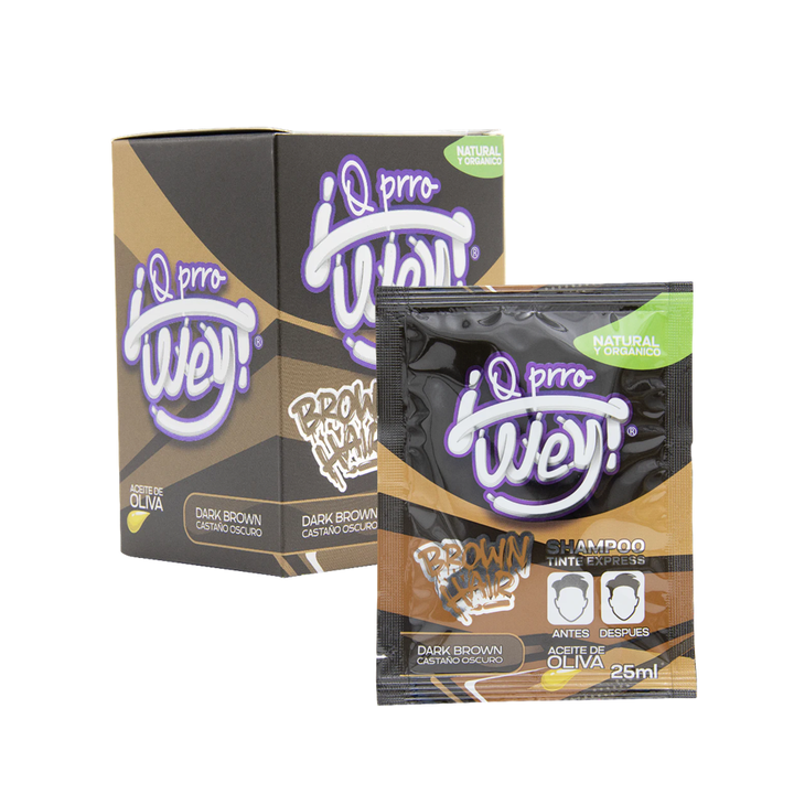 Shampoo Tinte Express Castaño Obscuro Q Prro Wey
