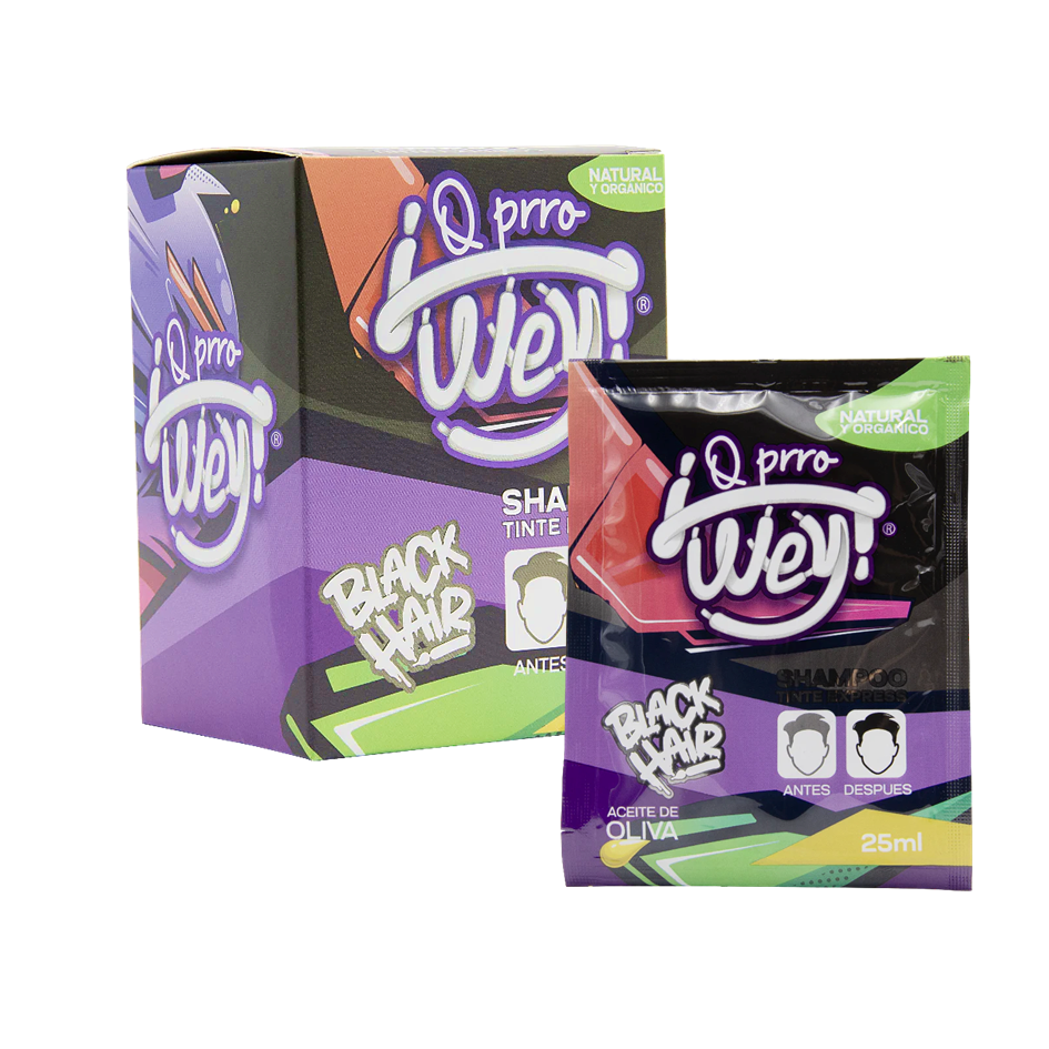 Shampoo Tinte Express Negro Q Prro Wey