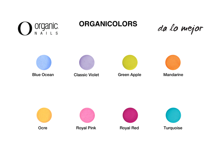 Colección Organicolors con 8 Colores Organic Nails
