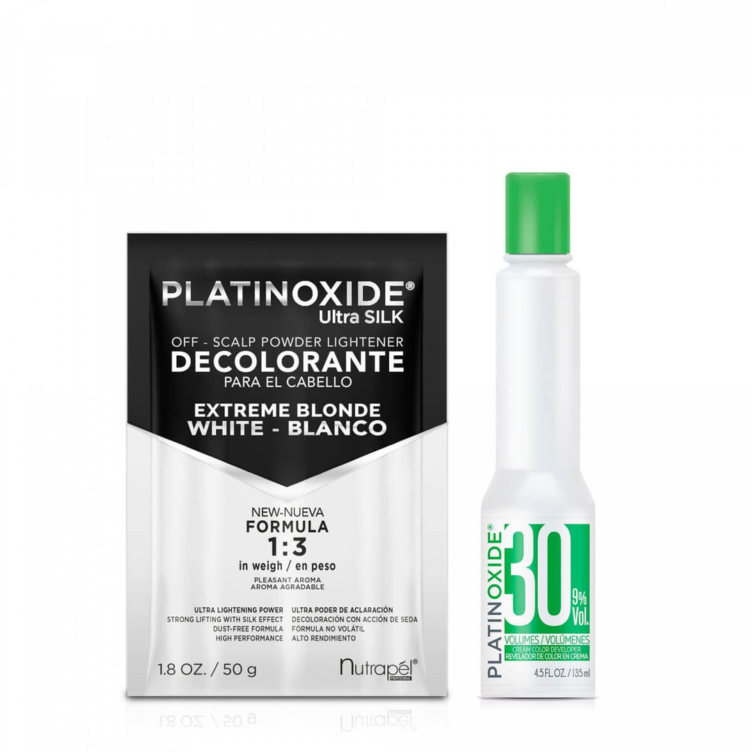 Decolorante Platinoxide Blanco 50g + Peróxido 30 vol 135ml