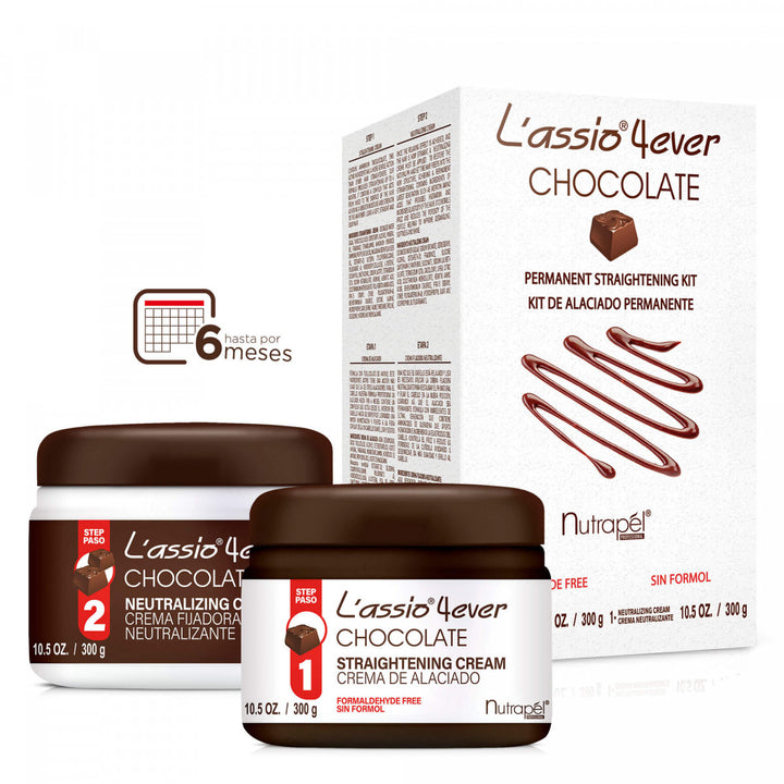Chocolate L´assio 4ever Kit de Alaciado Permanente, 2 con 300g c/u